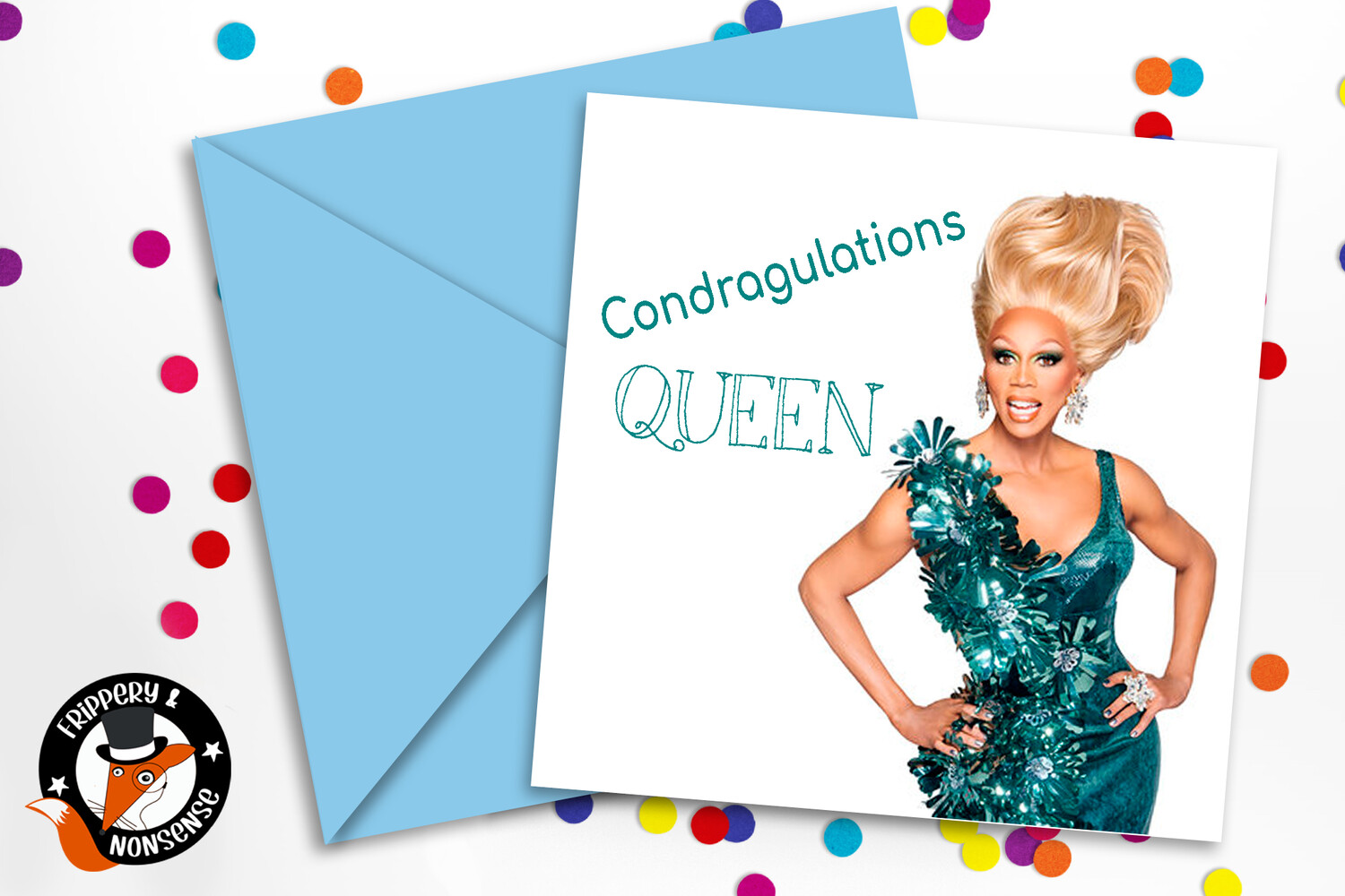 Condragulations Queen Birthday card