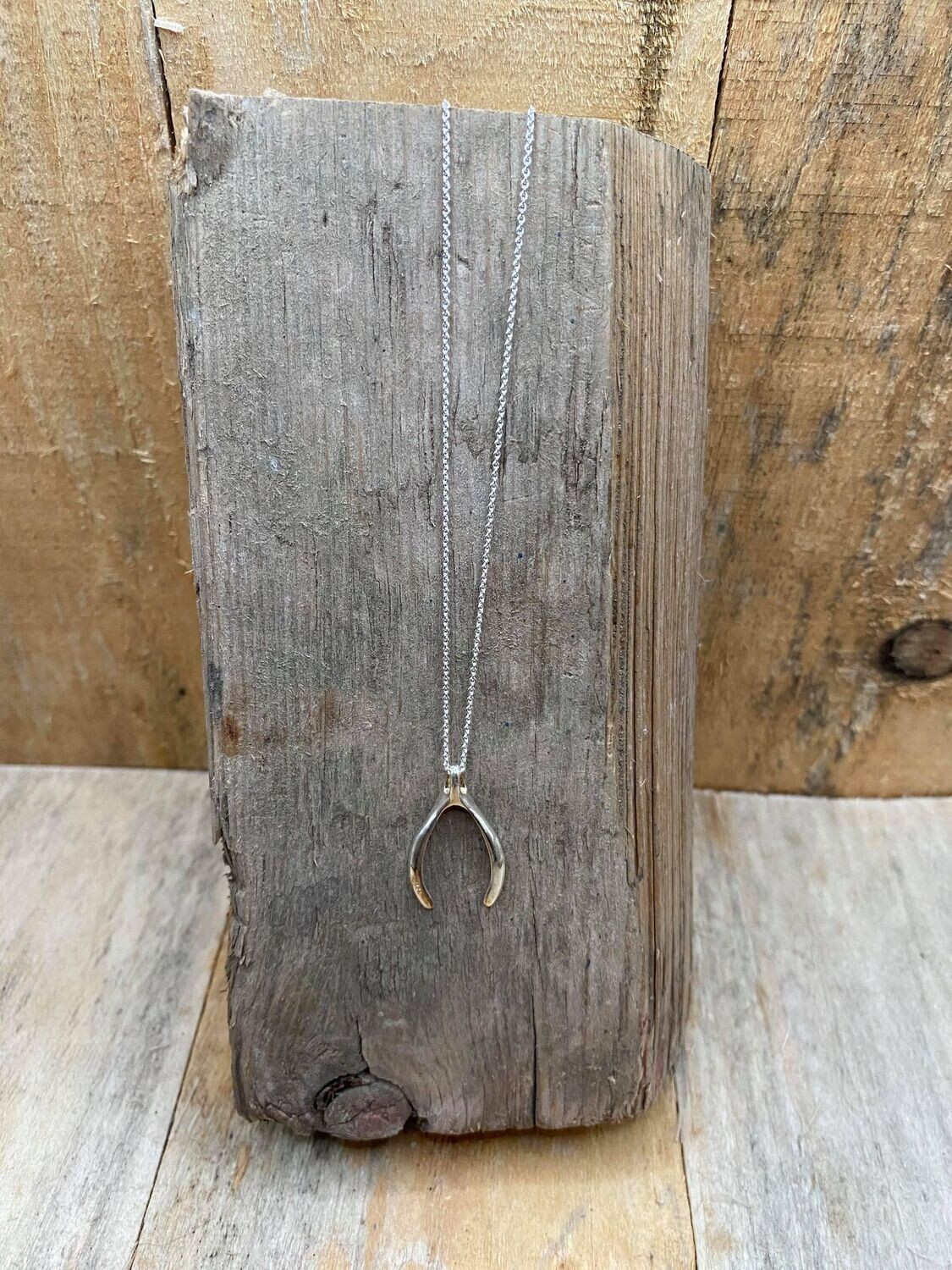 wishbone sterling silver necklace
