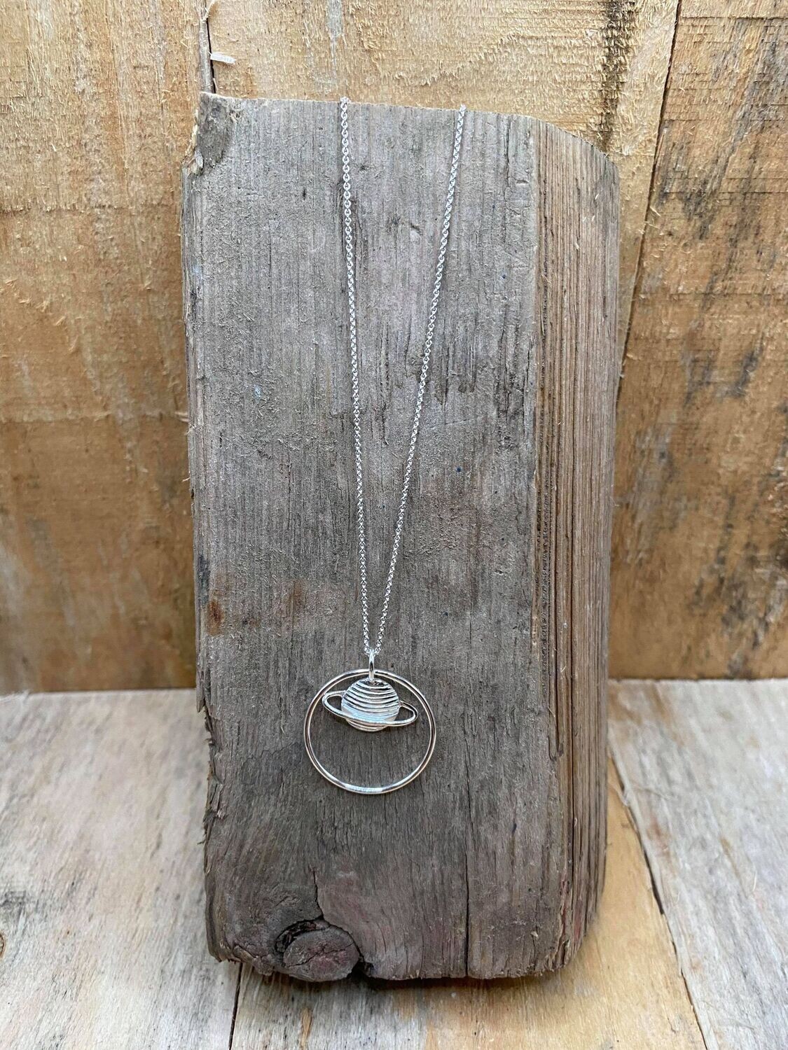 Planet sterling silver necklace