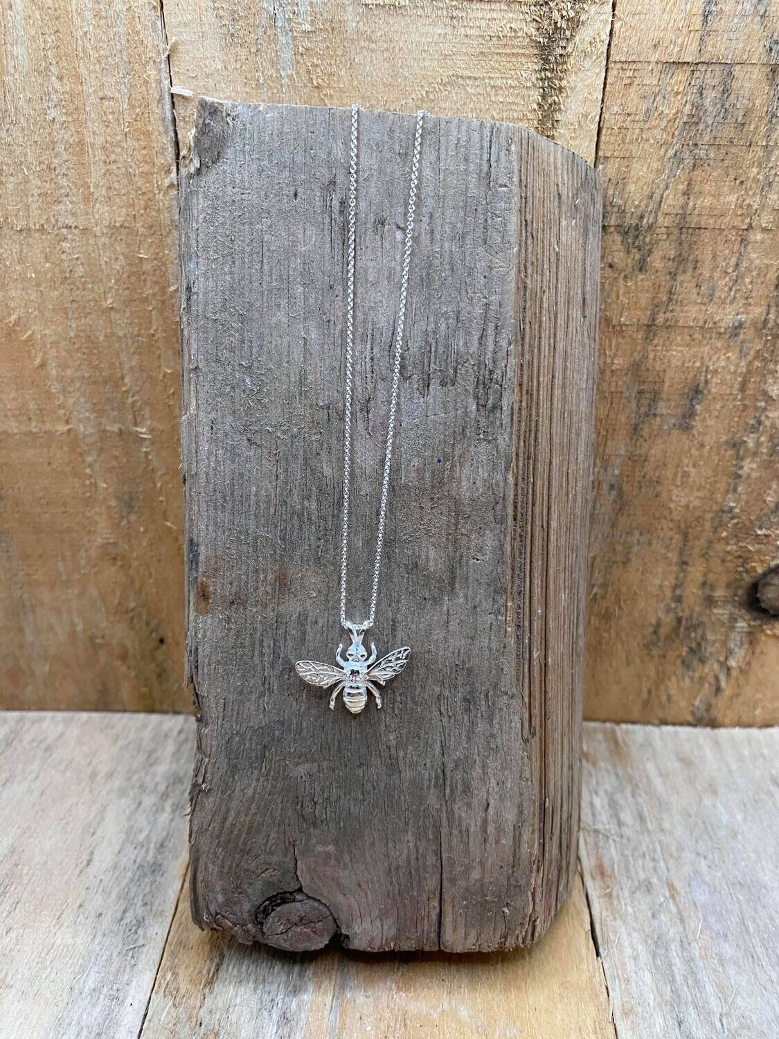 Bee sterling silver necklace