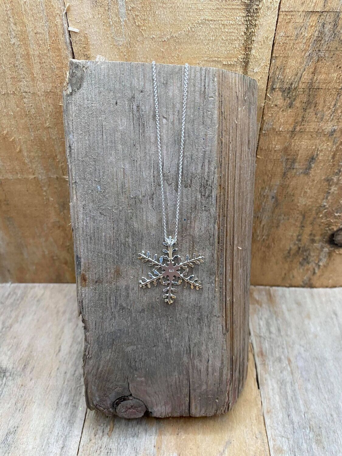 snowflake sterling silver necklace