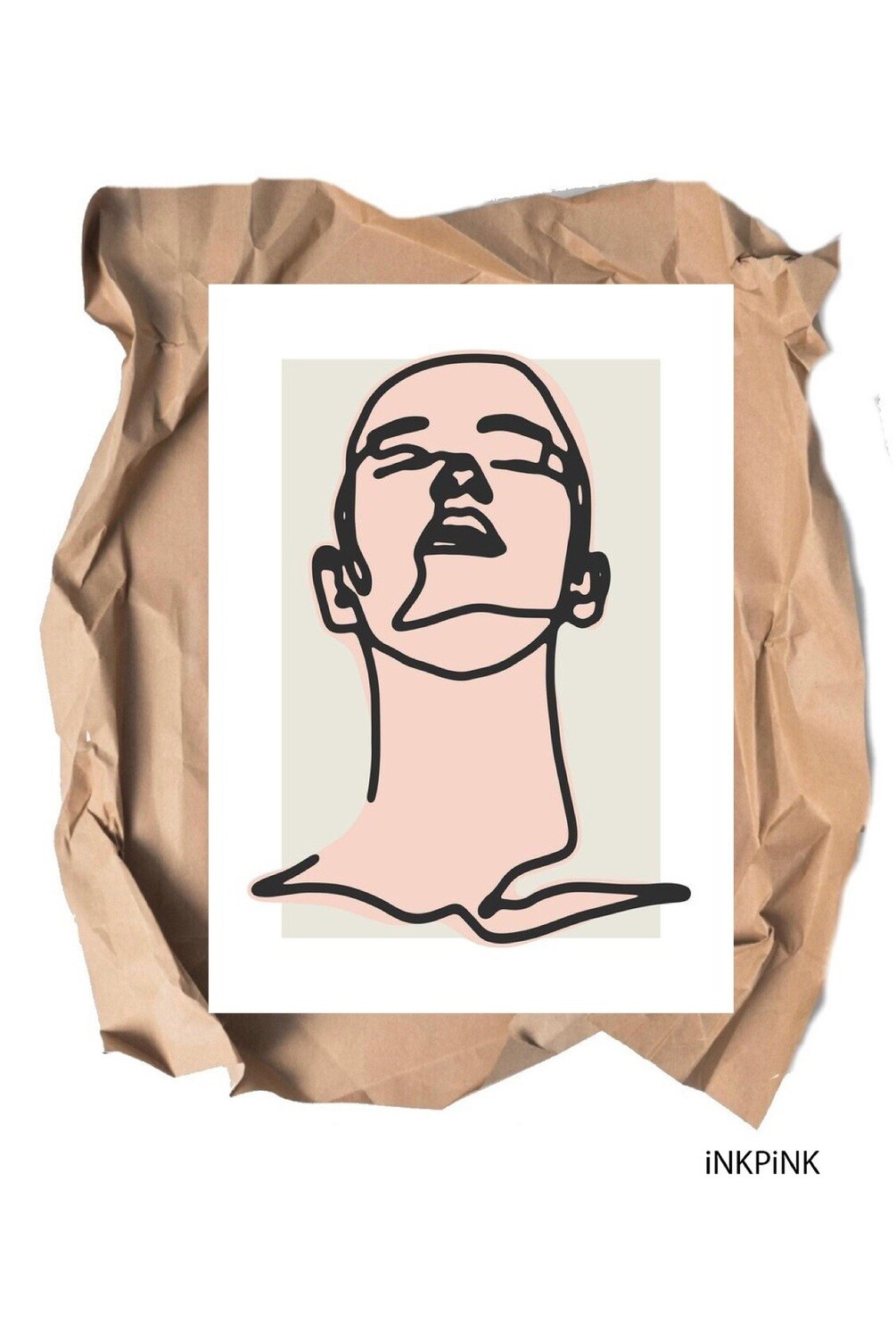 Line drawing long neck