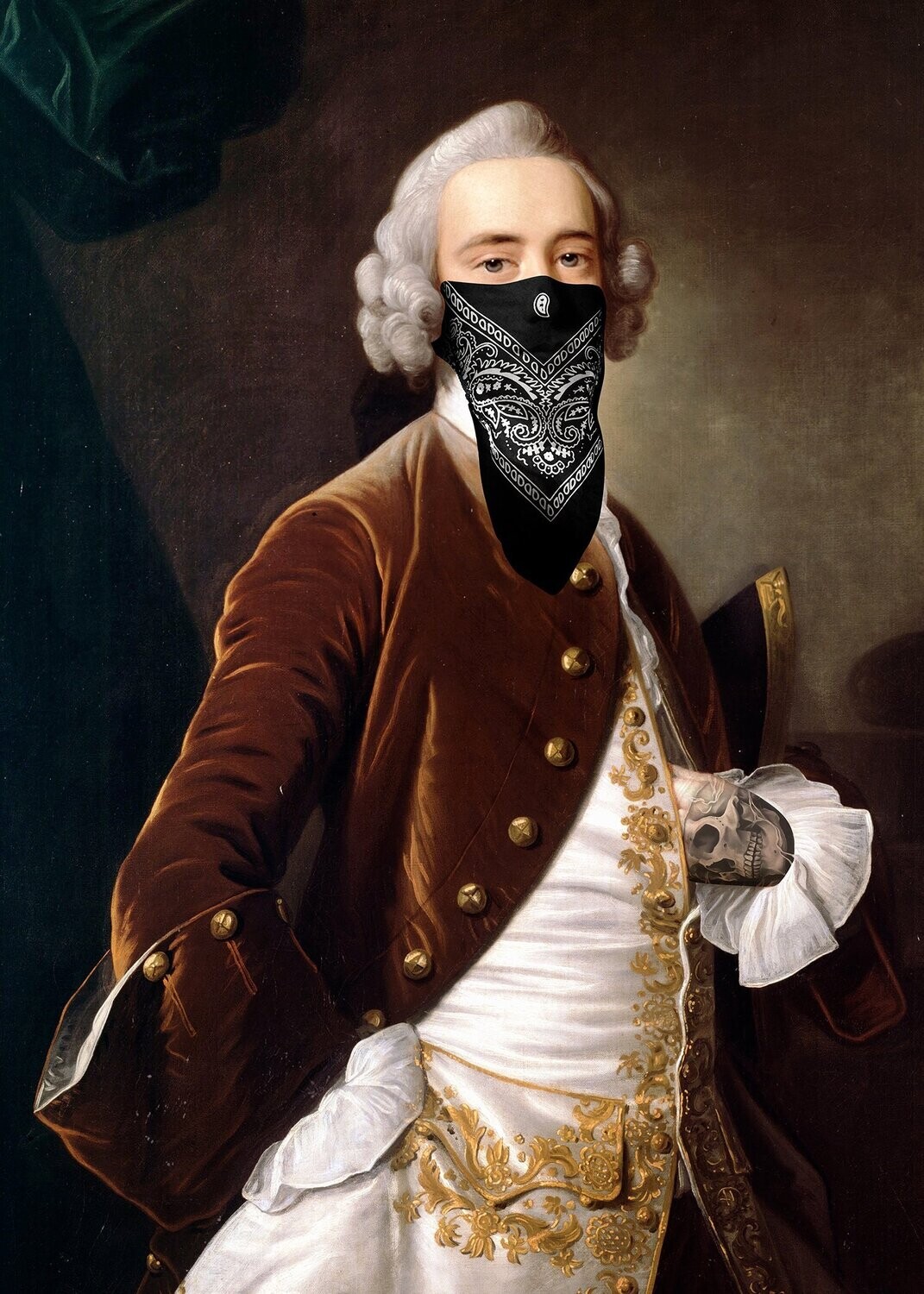 Gang mask portrait male