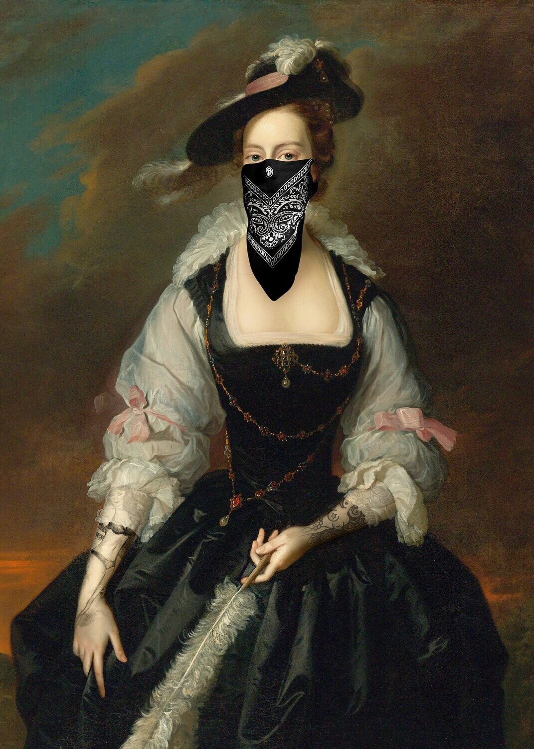Gang mask portrait female
