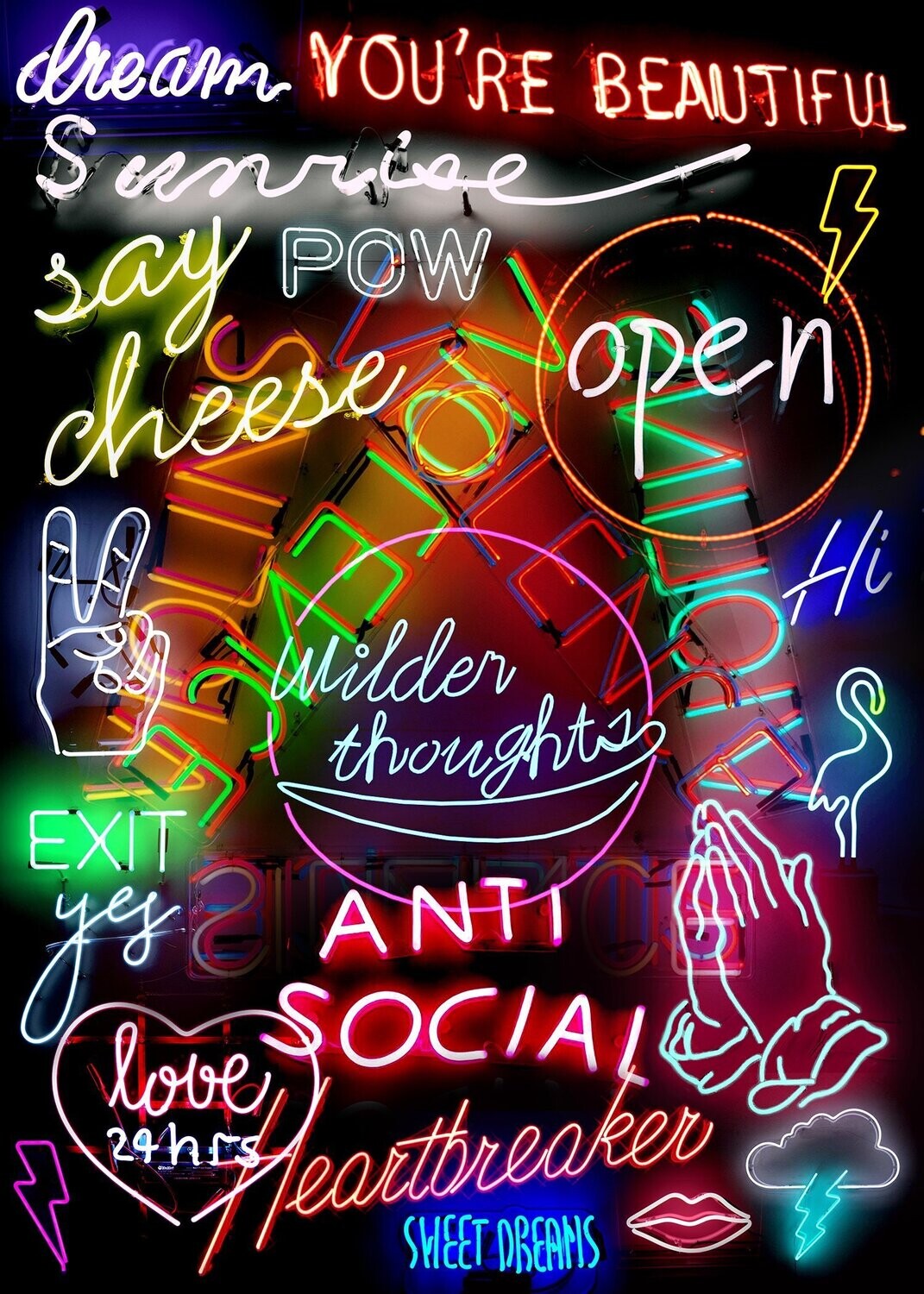 graffiti neon print