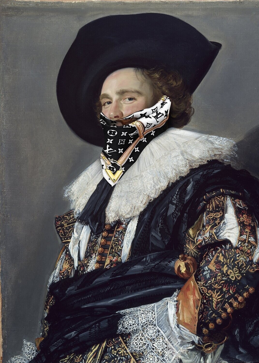 GANG PORTRAIT LV SCARF PRINT