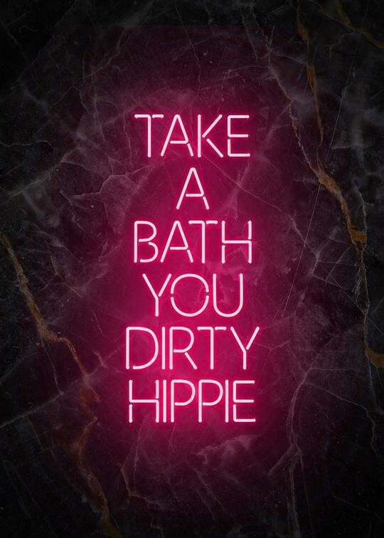 TAKE A BATH NEON PRINT