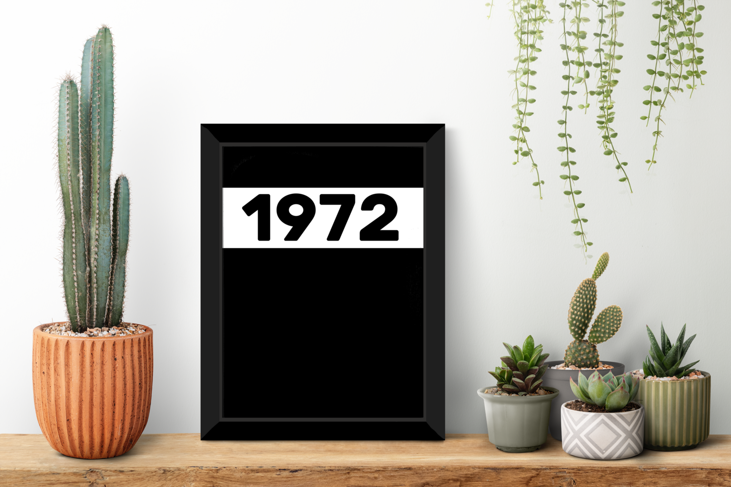 MONOCHROME PERSONALISED TYPOGRAPHIC YEAR PRINT