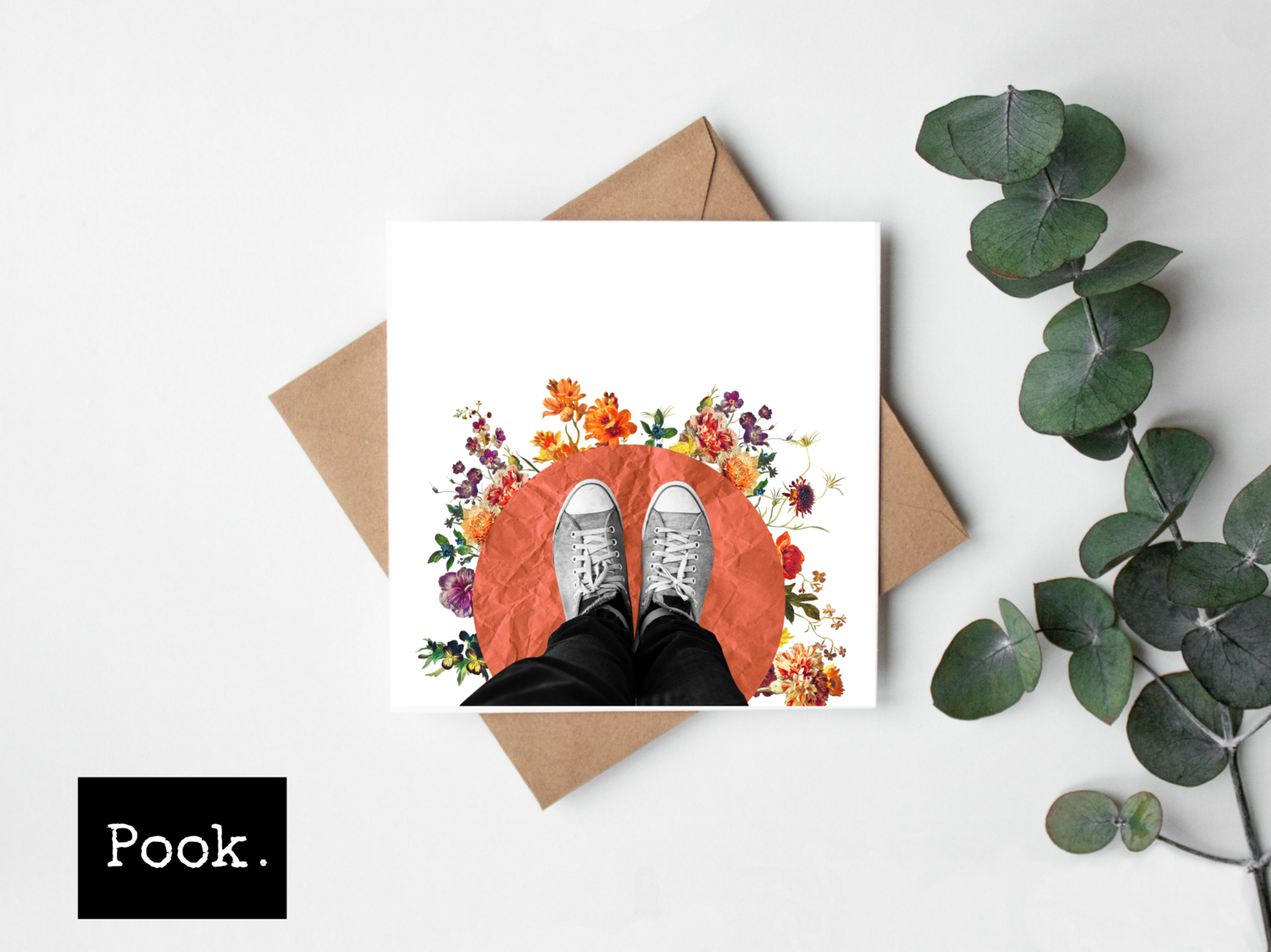 Two shoes botanical card