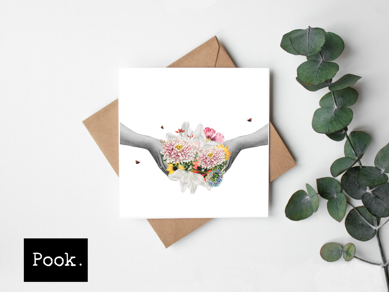 Shake flowers botanical card
