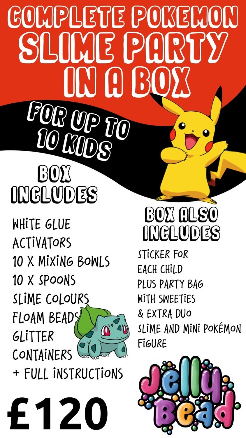 Jelly bead Slime party in a box - POKEMON