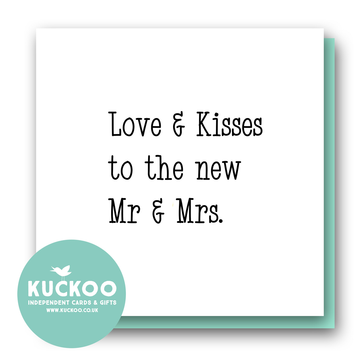 Love and Kisses wedding card