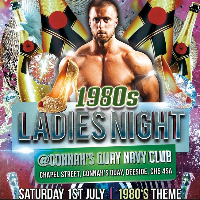 (MM12) '1980s Theme' Ladies Night (Connah's Quay) Saturday 1st July