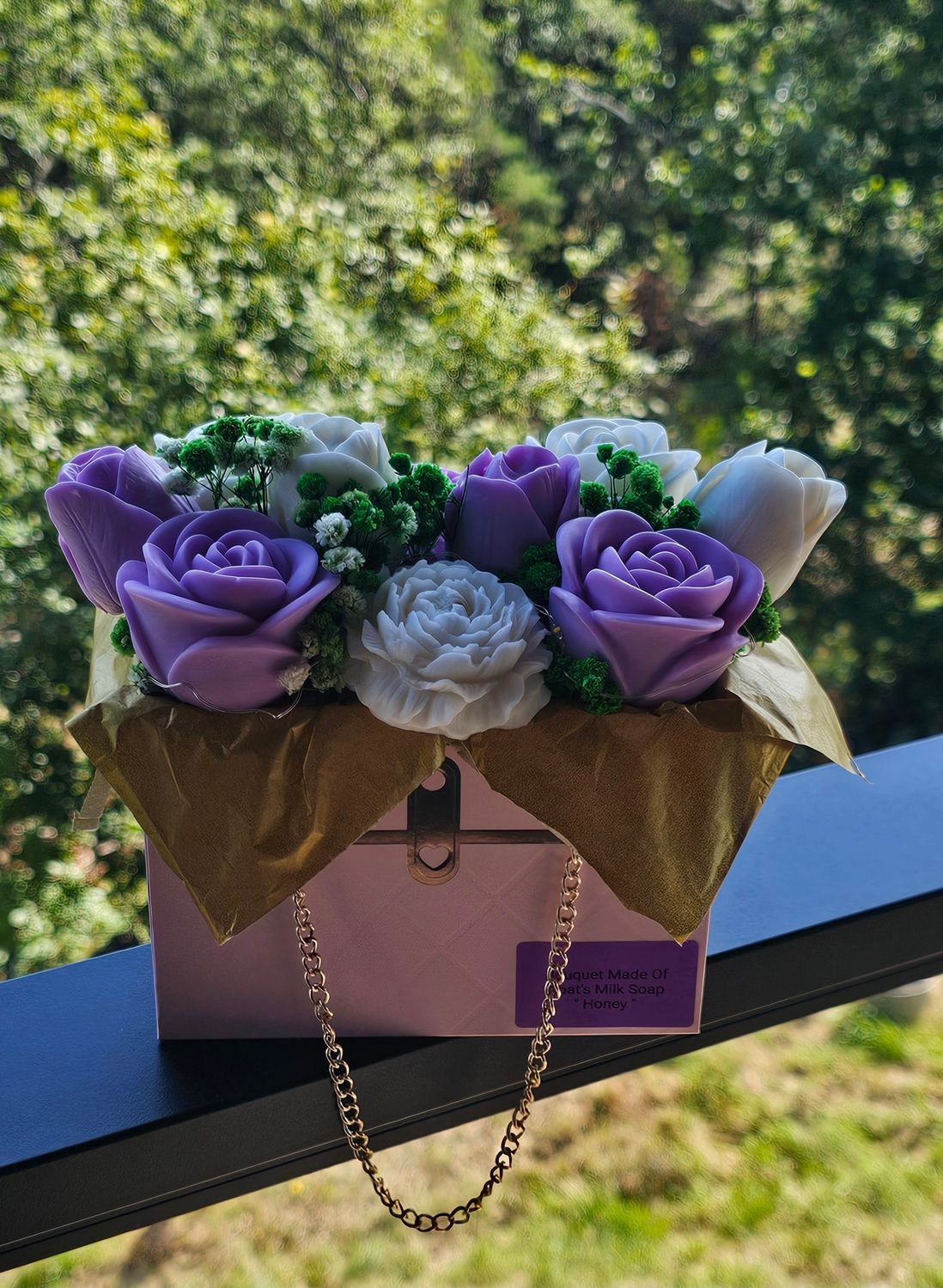 Goat&#39;s milk soap bouquet &quot;Honey&quot;