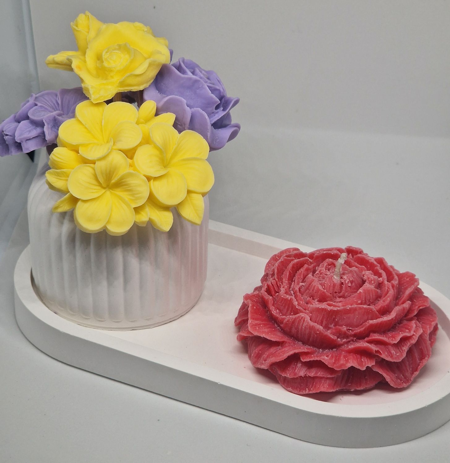 Shea butter soap bouquet  &quot;Inspired by LOST IN CHERRY&quot; &amp; Aroma candle &quot;Cherry &amp; Vanila&quot;