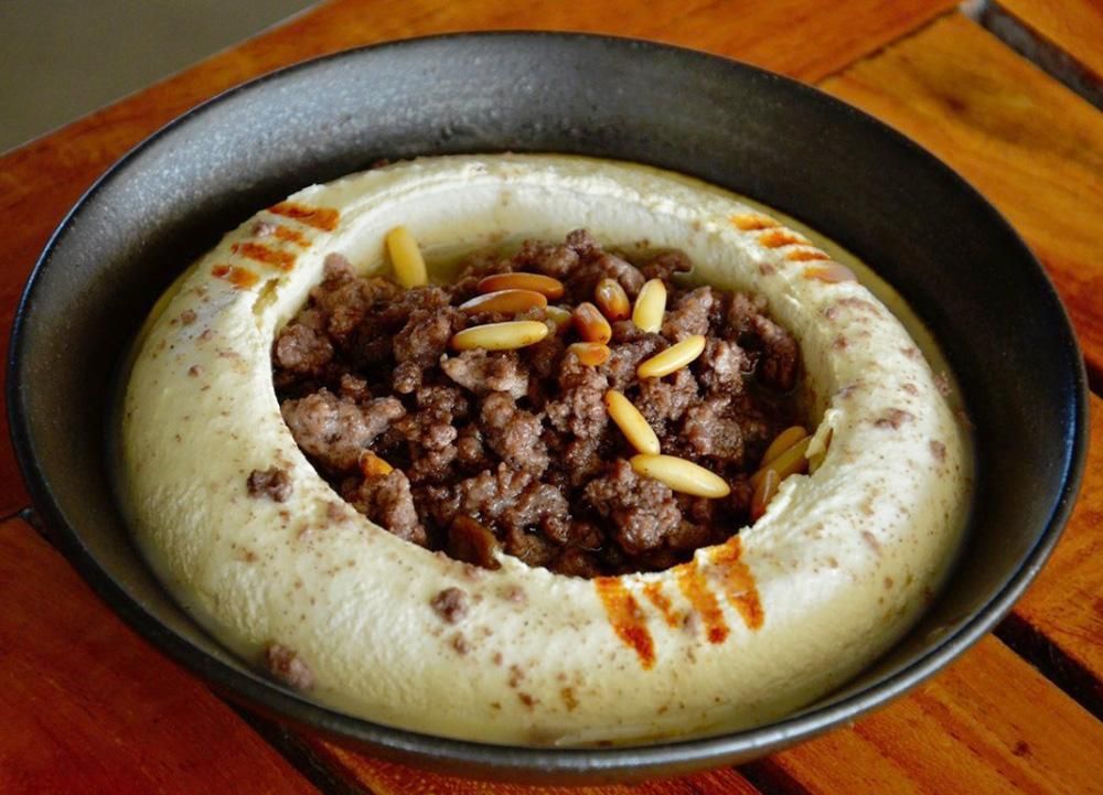 حمص مع لحمة