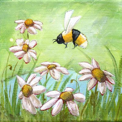 Daisies and Bee