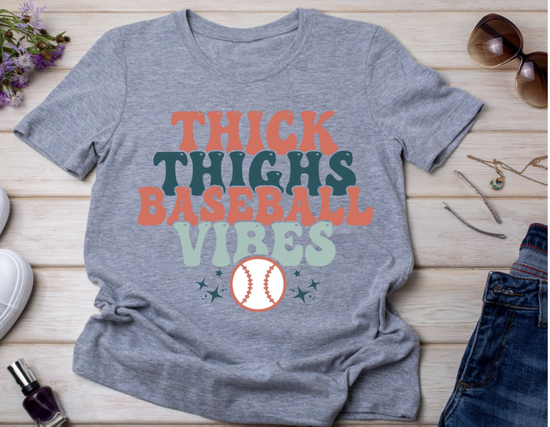 Thick Thighs Baseball Vibes