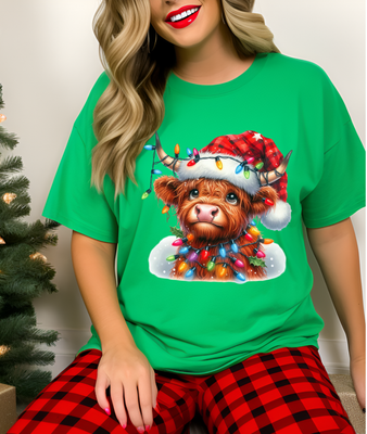 Highland Christmas Cow