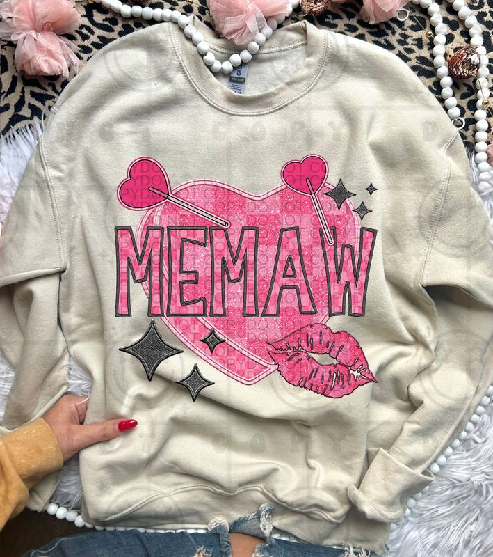 Memaw Valentine Heart