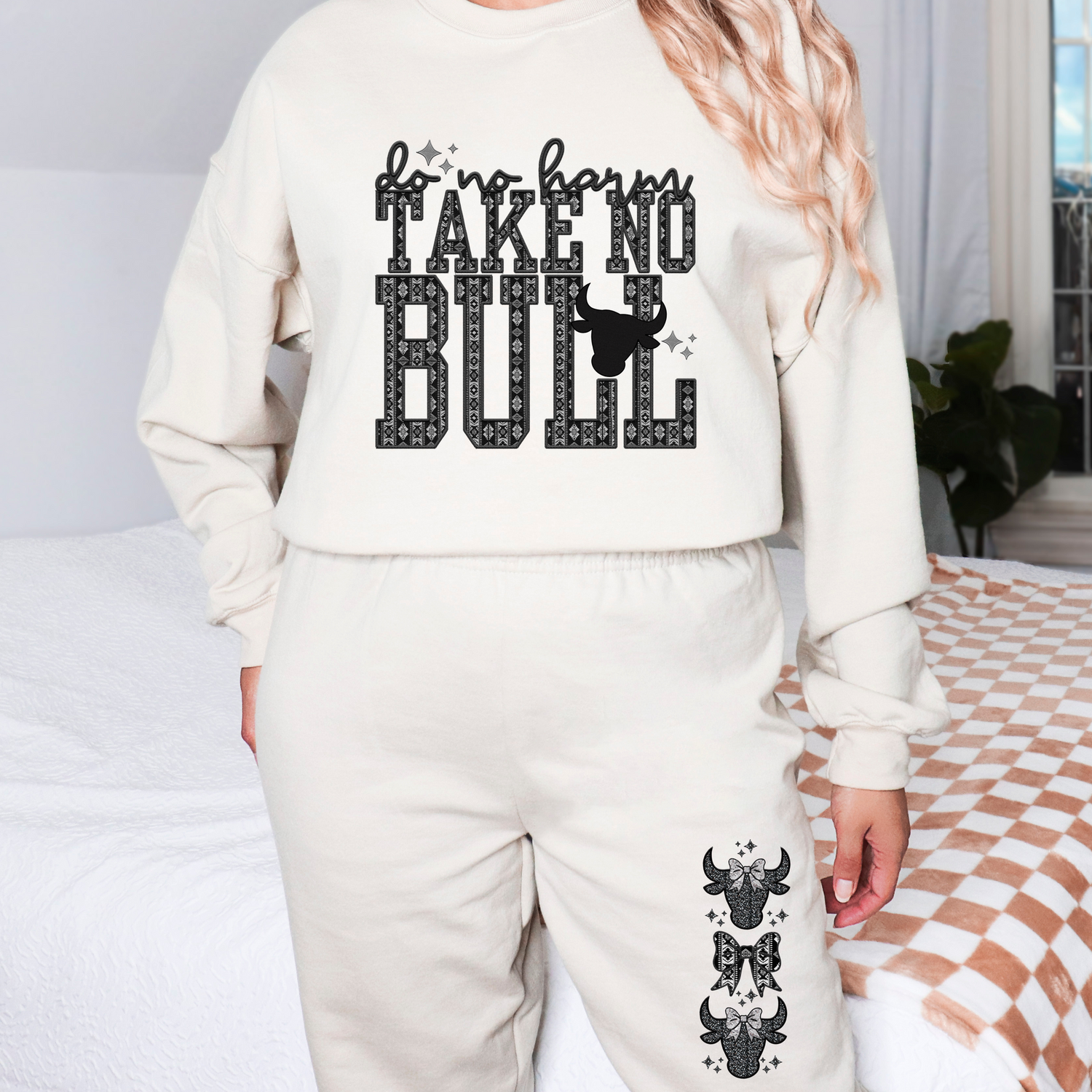 Do No Harm Take No Bull Aztec Jogging Suit
