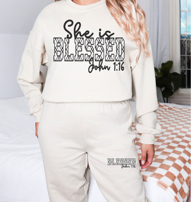 She is Blessed John 1:16 Jogging Suit