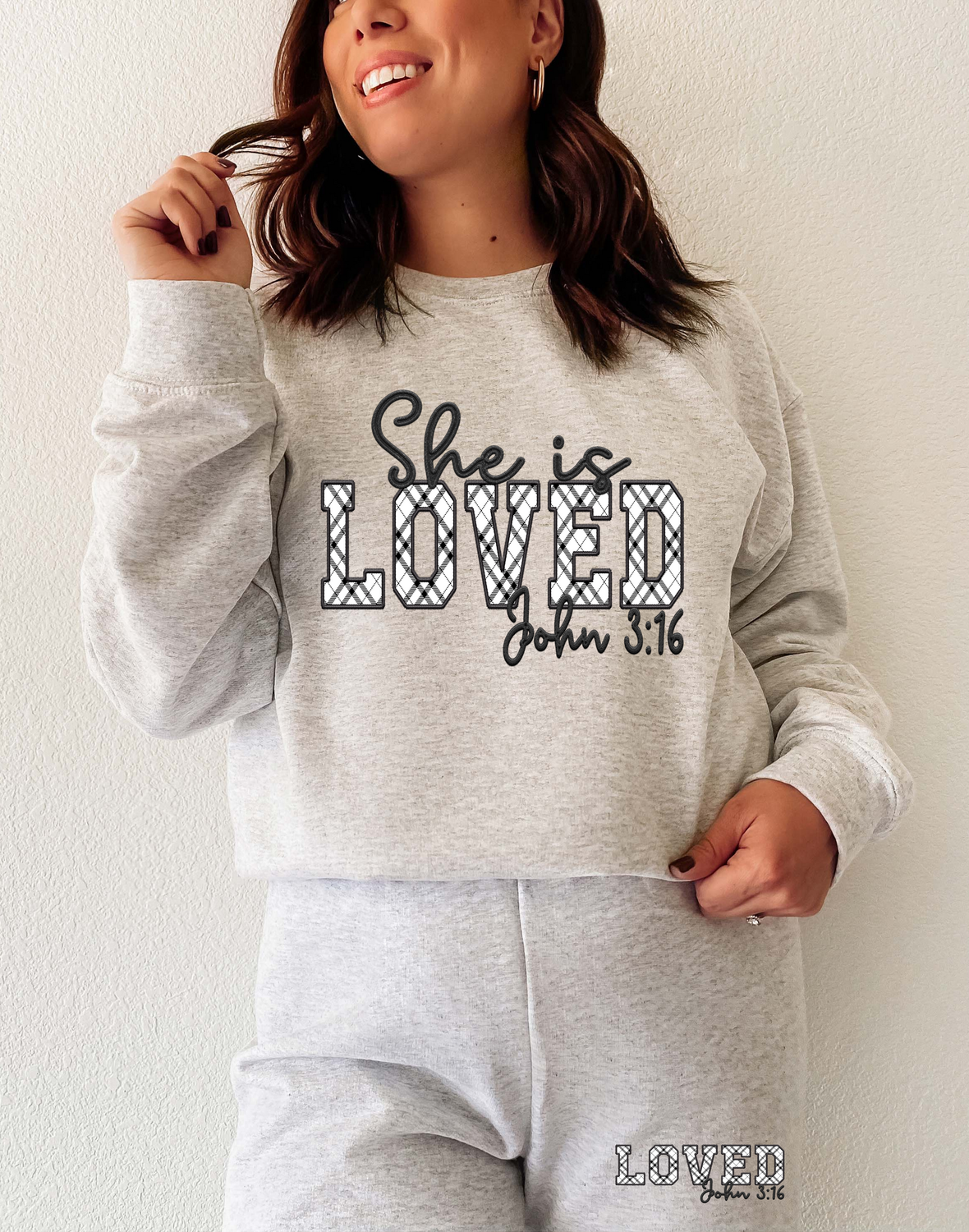 She is Loved John 3:16 Jogging Suit