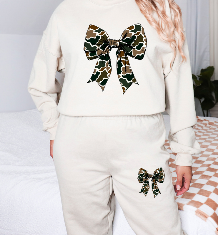 Camo Bow Jogging Suit
