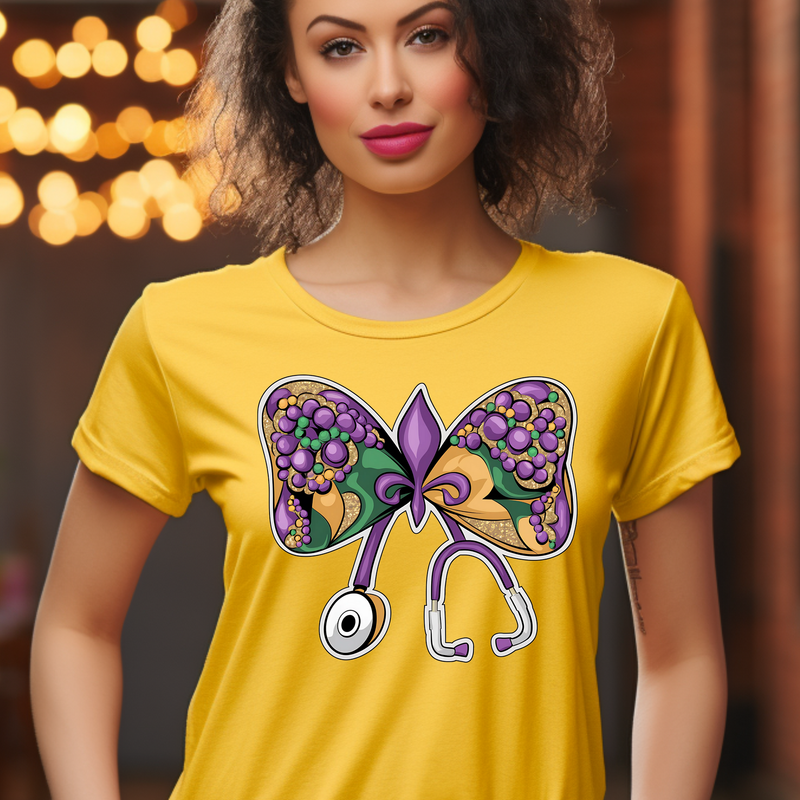 Mardi Gras Bow Stethoscope