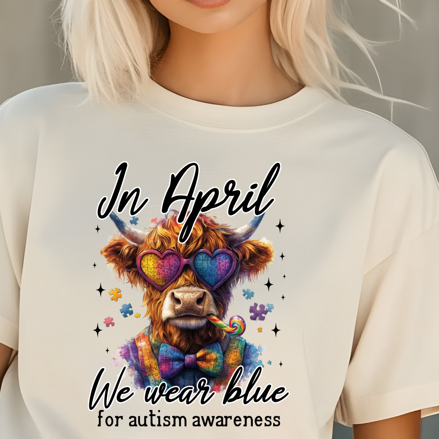 In April We Wear Blue for Autism Awareness