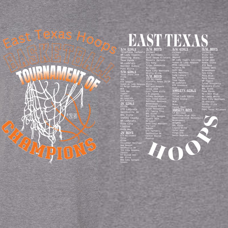 East Texas Hoops Tournament of Champions '25 T-Shirt