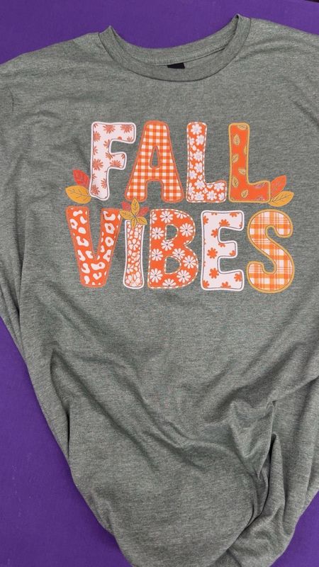 Fall Vibes Gildan Soft Style Military Green Tee