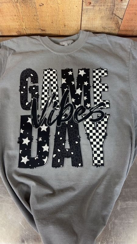 Game Day Vibes Grey Comfort Color Tee