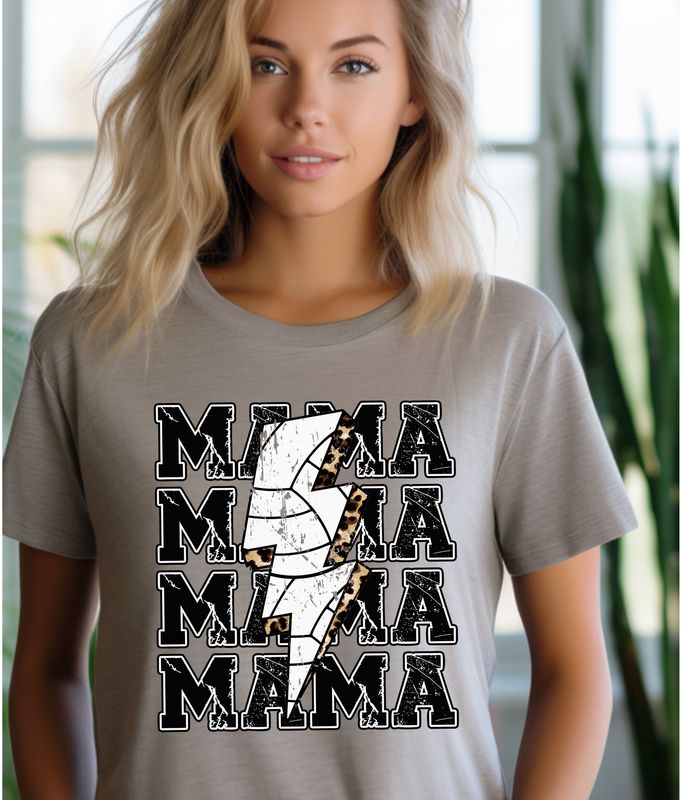 Volleyball Mama Lightning Bolt