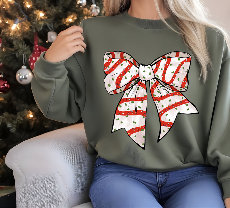 Christmas Snack Cake Bow