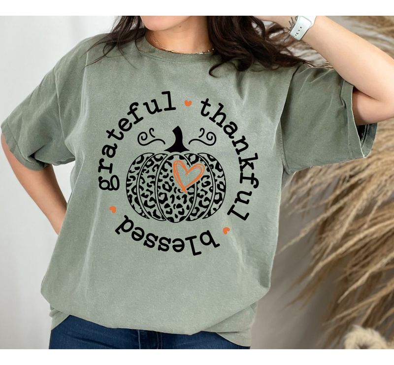 Grateful, Thankful and Blessed Pumpkin