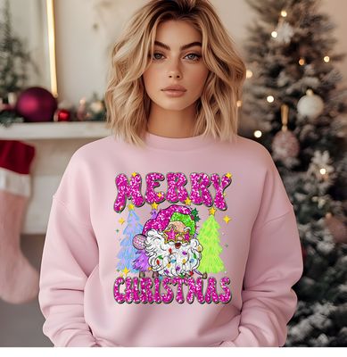 Faux Merry Christmas Santa