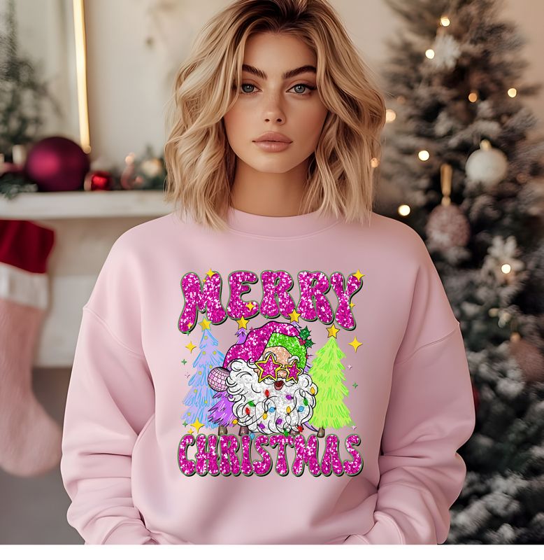 Faux Merry Christmas Santa