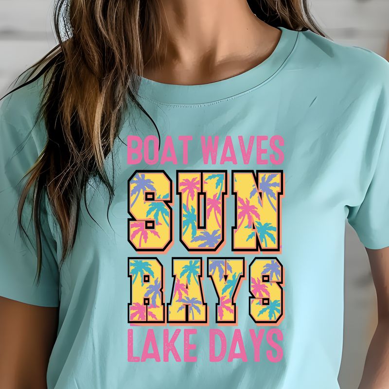 Boat Wave Sun Rays Lake Days