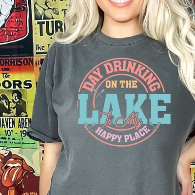 Day Drinking on the Lake is Happy Place