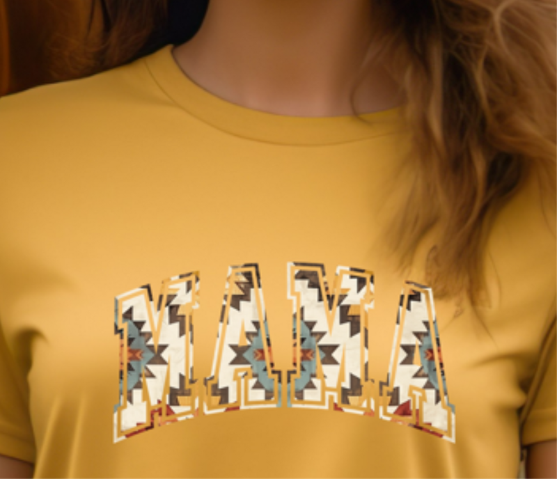 Aztec MAMA Mustard Tee