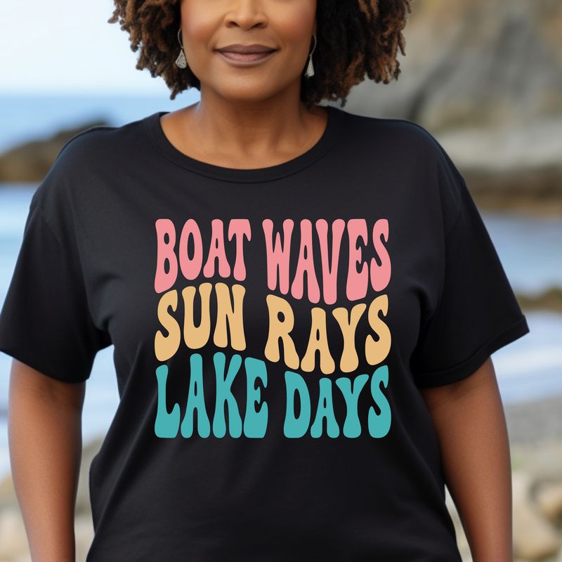 Boat Waves Sun Rays Lake Days