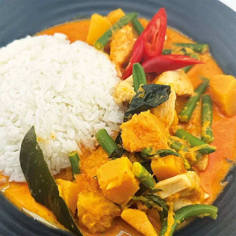 Panaeng Curry with chicken and rice