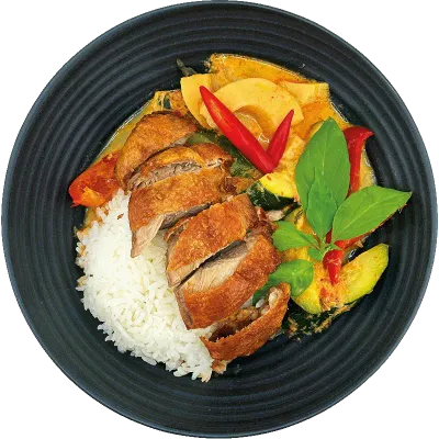 Red Curry with duck and rice