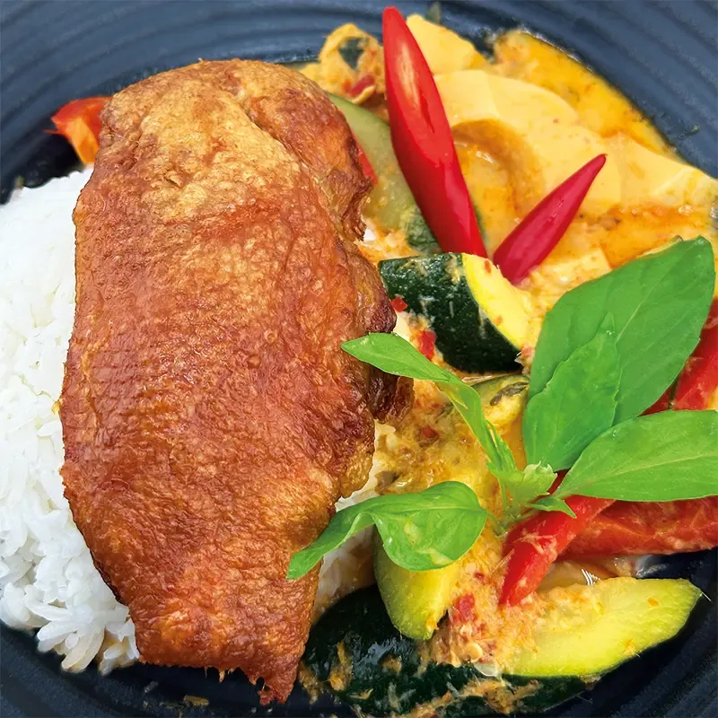 Red Curry with duck and rice