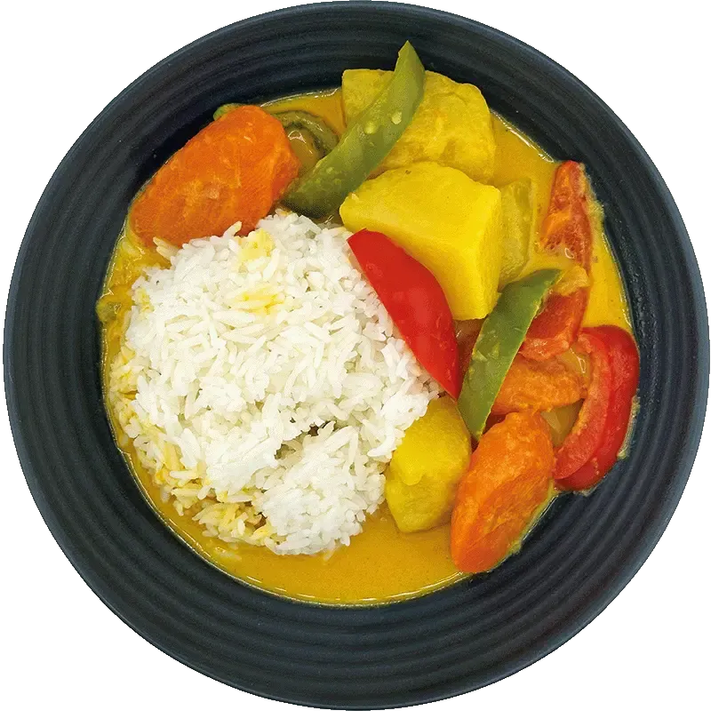 Yellow Thai Curry with Rice (vegan)