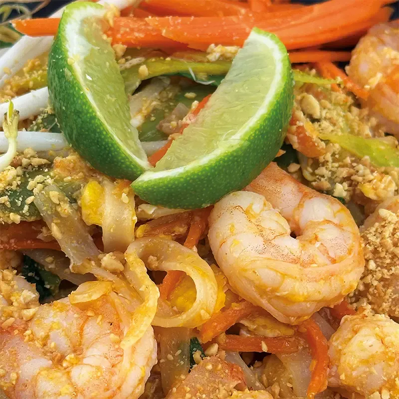 Fried Thai noodles (Pad Thai)