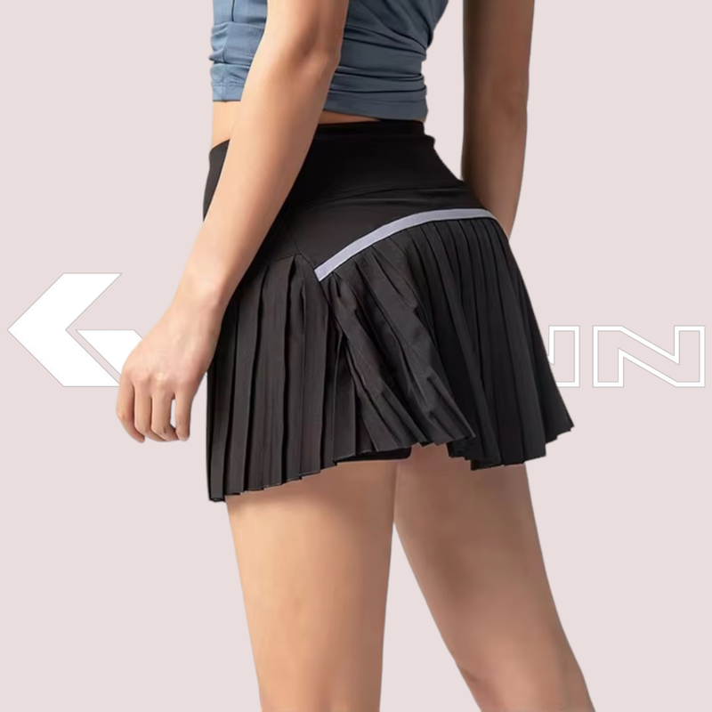 Pleated Mini Padel Skirt - Black