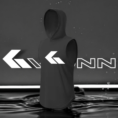 GWONN Hooded Vest Shirt BLACK