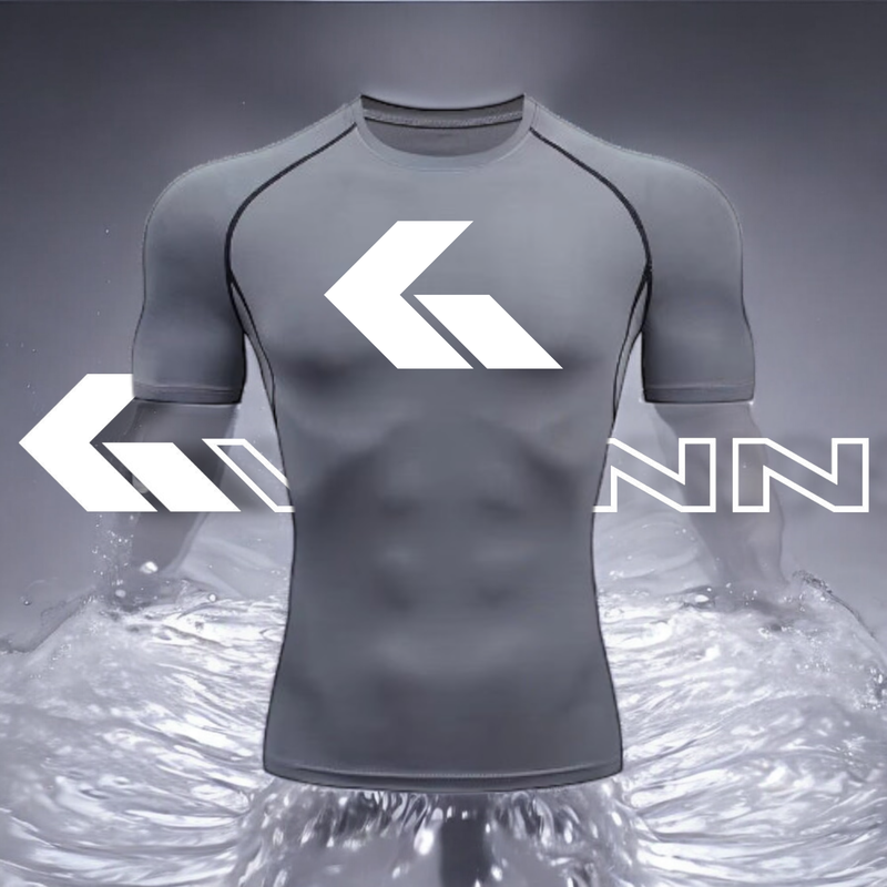 Men&#39;s Quick Dry Compression Sports Shirt - Grey Edition